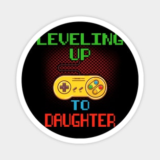 Promoted To Daughter T-Shirt Unlocked Gamer Leveling Up Magnet